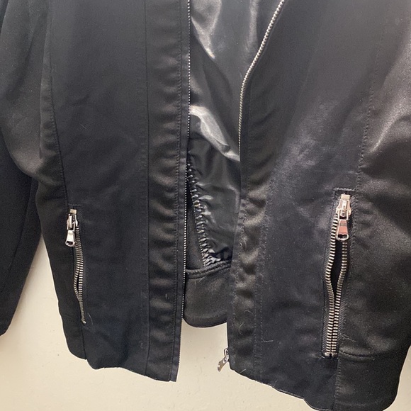 Black Jacket from New York and Company all zippers work size small - Picture 6 of 7